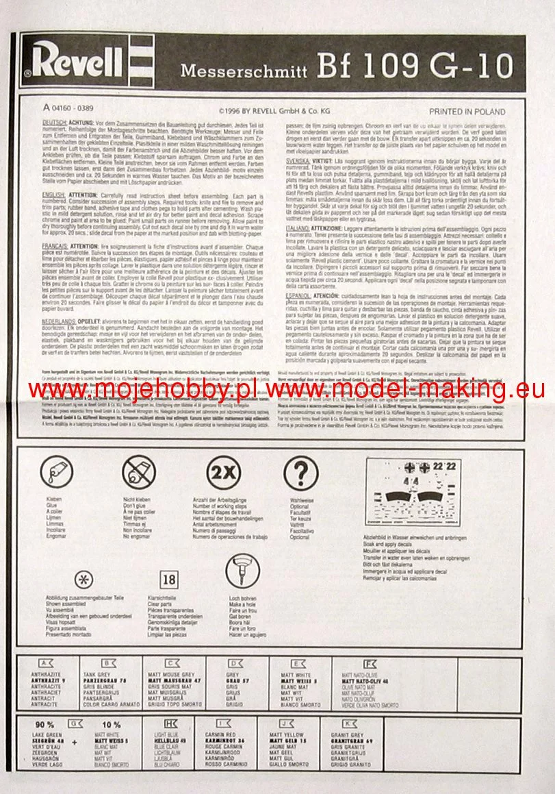 Revell 04160 Messerschmitt Bf 109 G-10 5 Revell 04160 Messerschmitt Bf 109 G-10 - Image 5