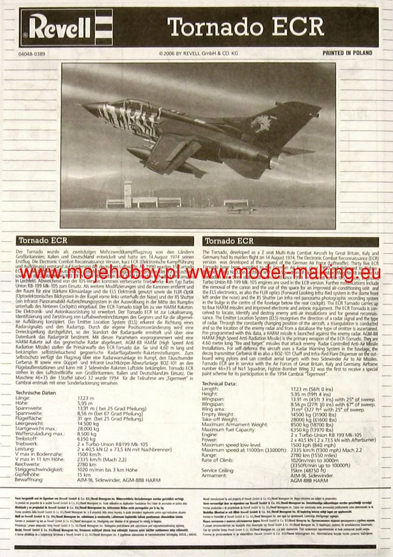 Revell 04048 Tornado ECR 5 Revell 04048 Tornado ECR - Image 5