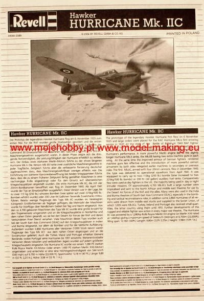 Revell 64144 Hawker Hurricane Mk.II (model Set) 5 Revell 64144 Hawker Hurricane Mk.II (model Set) - Image 5