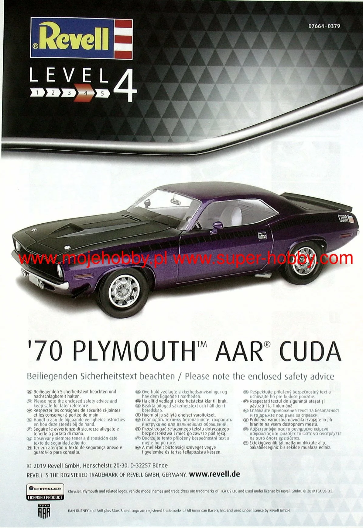 Revell 07664 '70 Plymouth AAR Cuda 8 Revell 07664 '70 Plymouth AAR Cuda - Image 8