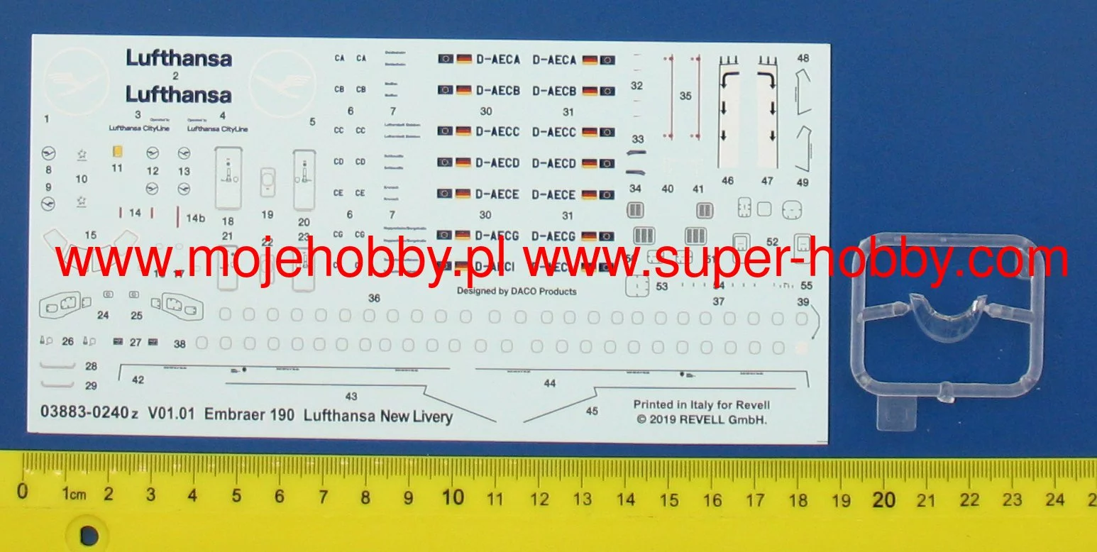 Revell 03883 Embraer 190 Lufthansa "New Livery" 4 Revell 03883 Embraer 190 Lufthansa "New Livery" - Image 4