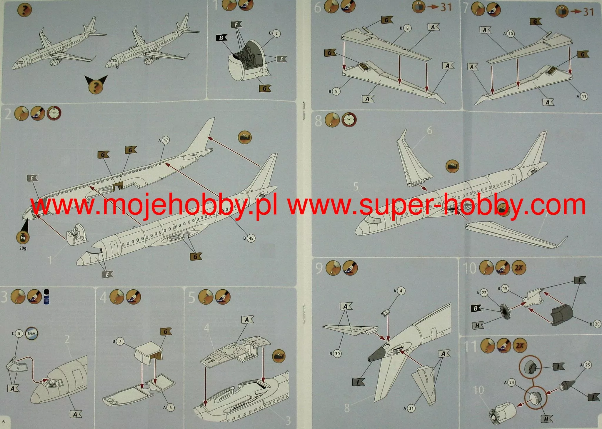 Revell 03883 Embraer 190 Lufthansa "New Livery" 10 Revell 03883 Embraer 190 Lufthansa "New Livery" - Image 10