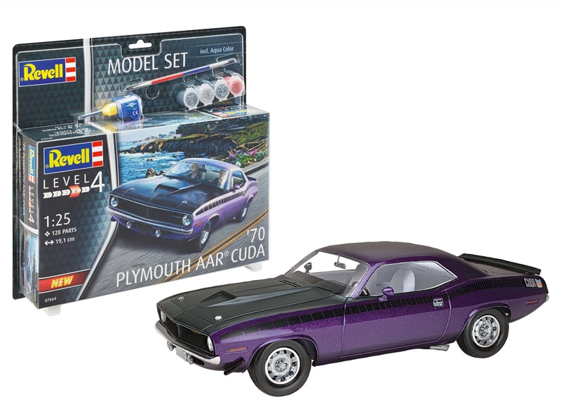 Revell 67664 '70 Plymouth Aar Cuda Model Set 1 Revell 67664 '70 Plymouth Aar Cuda Model Set
