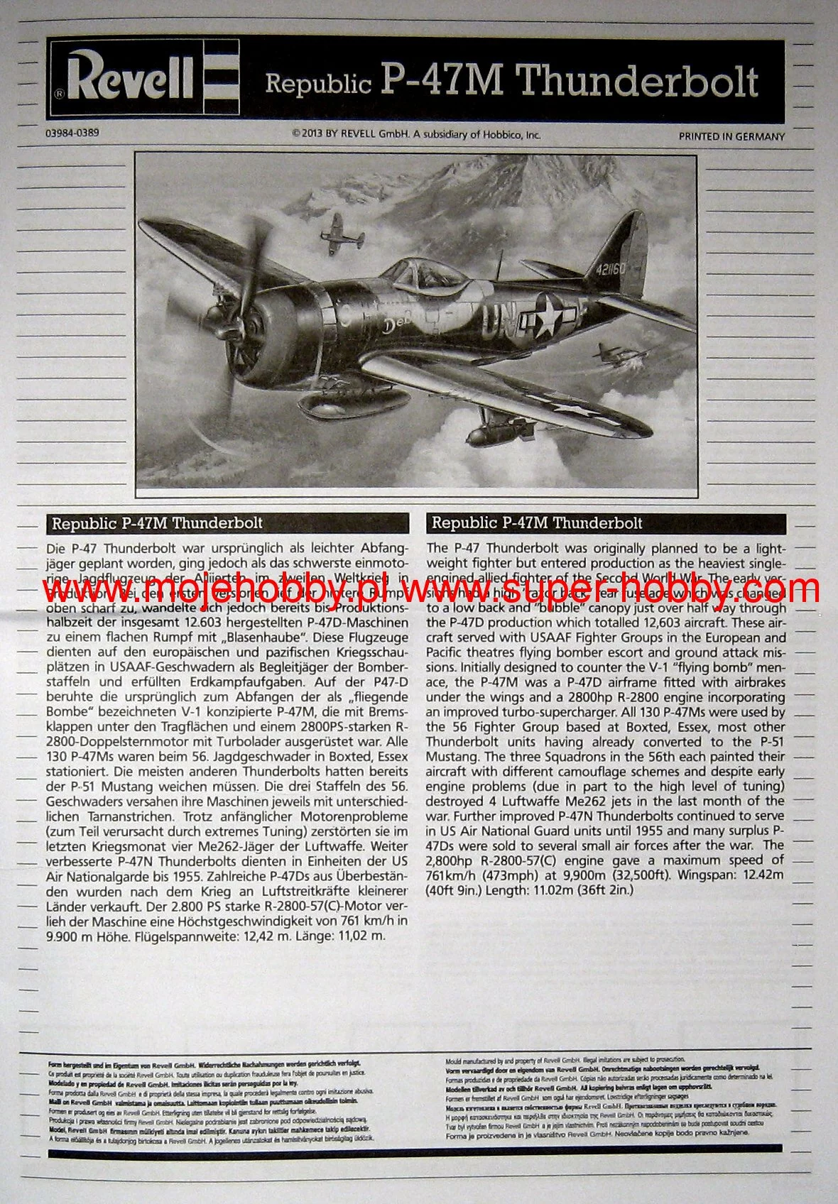 Revell 03984 P-47 M Thunderbolt 5 Revell 03984 P-47 M Thunderbolt - Image 5