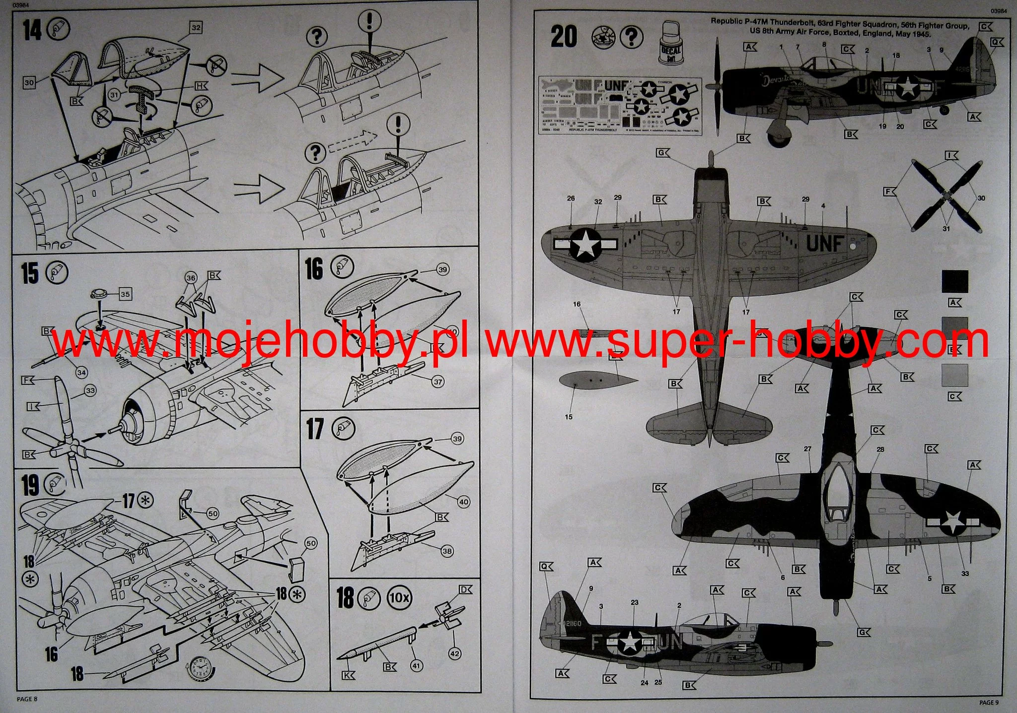 Revell 03984 P-47 M Thunderbolt 8 Revell 03984 P-47 M Thunderbolt - Image 8