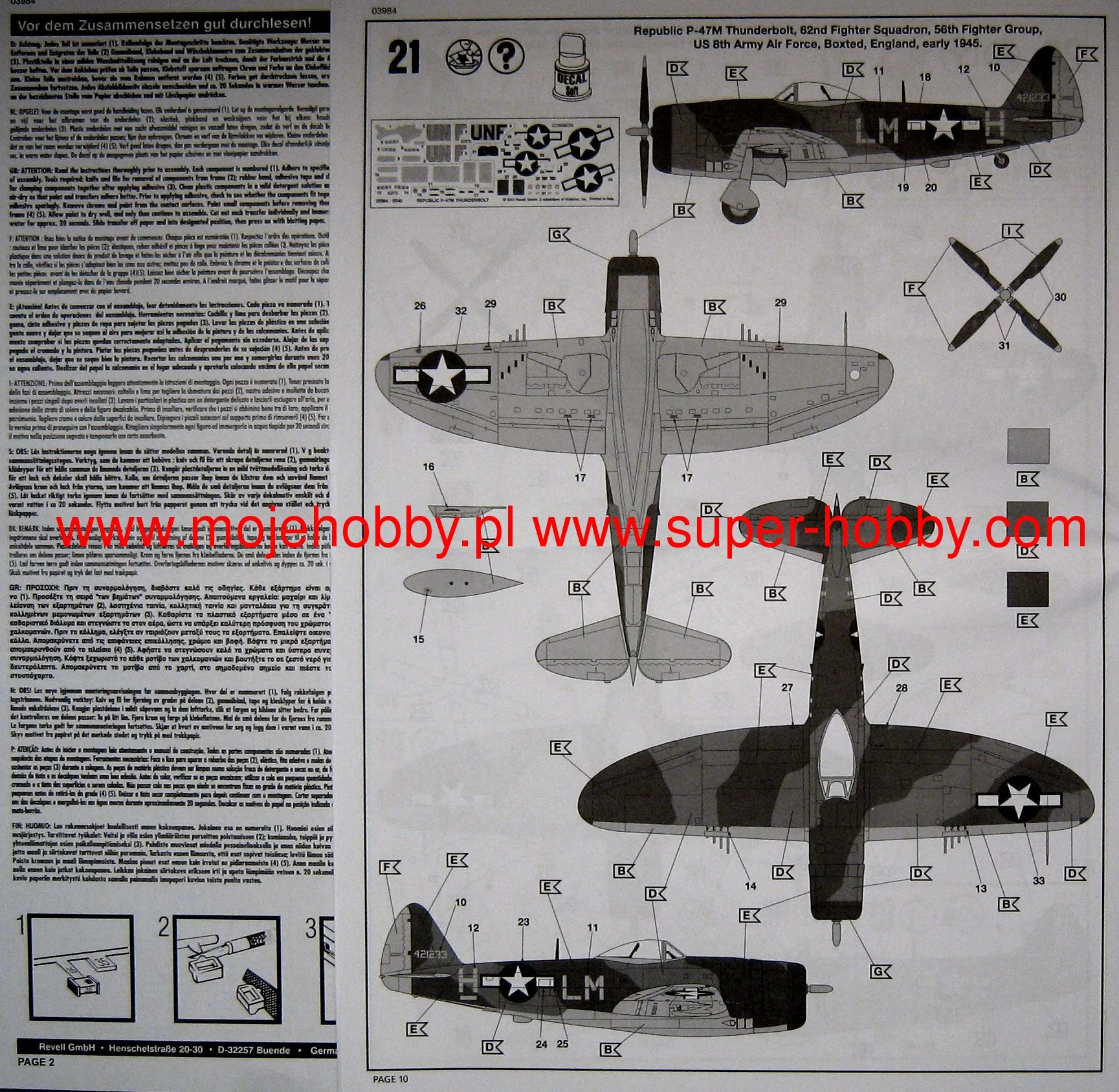 Revell 03984 P-47 M Thunderbolt 9 Revell 03984 P-47 M Thunderbolt - Image 9