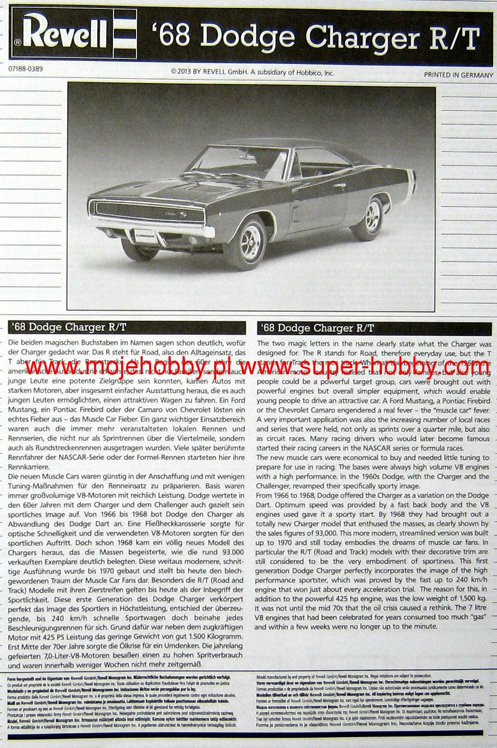 Revell 07188 1968 Dodge Charger (2in1) 9 Revell 07188 1968 Dodge Charger (2in1) - Image 9