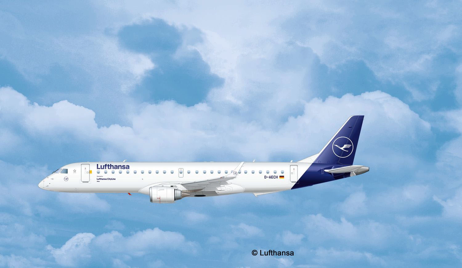 Revell 03883 Embraer 190 Lufthansa "New Livery" 2 Revell 03883 Embraer 190 Lufthansa "New Livery" - Image 2