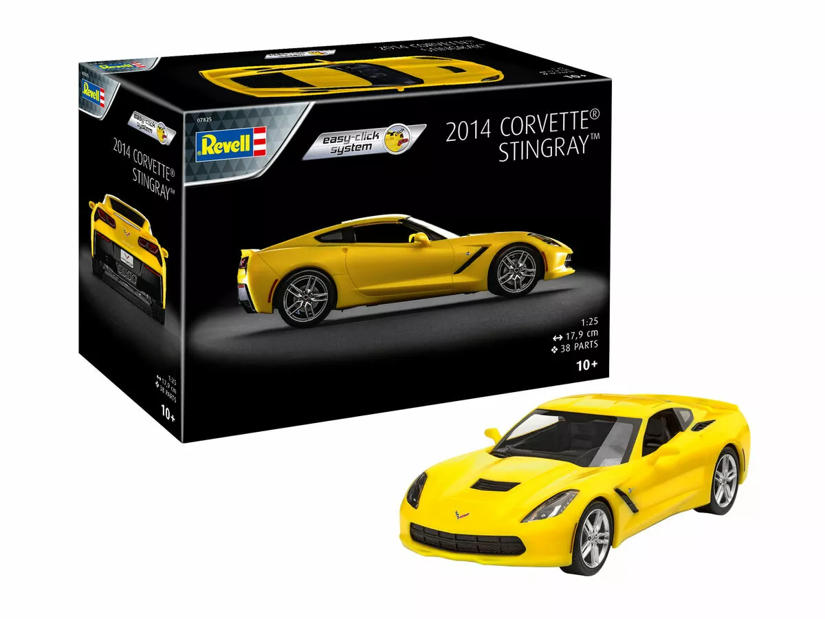Revell 07825 2014 Corvette Stingray "Promotion Box" Easy-click System - Model Kit 1 Revell 07825 2014 Corvette Stingray "Promotion Box" Easy-click System - Model Kit