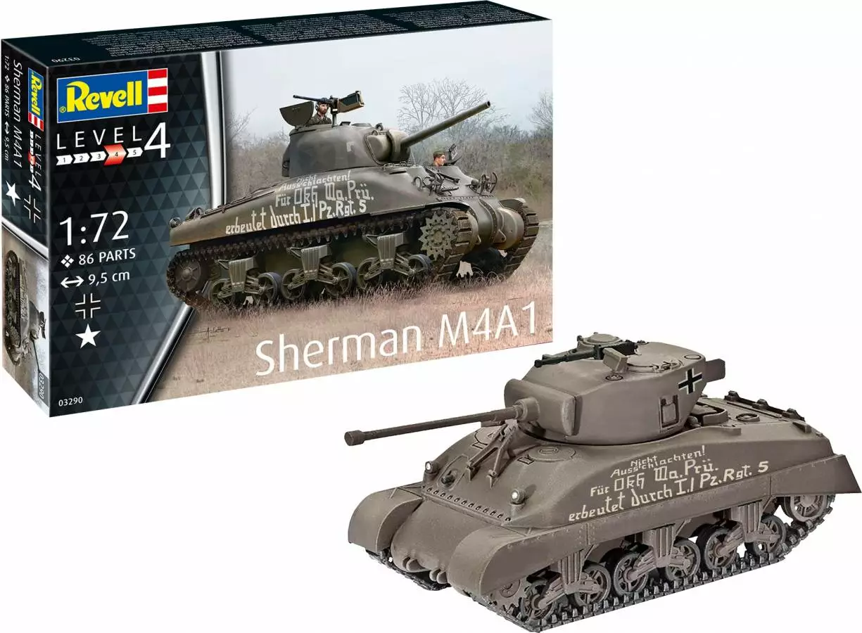 RVG3290 - 1/72 Sherman M4A1 By REVELL GERMANY @ Great Hobbies 1 RVG3290 - 1/72 Sherman M4A1 By REVELL GERMANY @ Great Hobbies