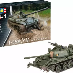 RVG3328 - 1/72 T55A/AM Main Battle Tank W/KMT6/EMT5 Mine Plow By REVELL GERMANY @ Great Hobbies