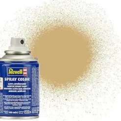 RVG34194 - Aqua Color Acrylic Spray 100ml Metallic Gold By REVELL GERMANY @ Great Hobbies