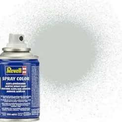 RVG34371 - Aqua Color Acrylic Spray 100ml Silk Light Grey By REVELL GERMANY @ Great Hobbies