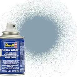 RVG34374 - Aqua Color Acrylic Spray 100ml Silk Grey By REVELL GERMANY @ Great Hobbies