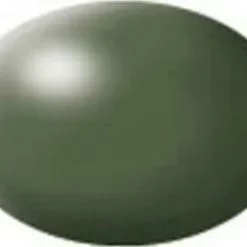 RVG36361 - Aqua Color Acrylic 18ml Silk Olive Green By REVELL GERMANY @ Great Hobbies