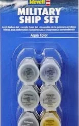 RVG39073 - Aqua Color Acrylic Set Military Ship (6) By REVELL GERMANY @ Great Hobbies