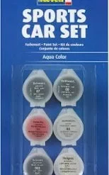 RVG39074 - Aqua Color Acrylic Set Sports Car (6) By REVELL GERMANY @ Great Hobbies