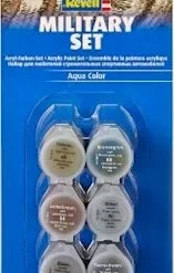 RVG39075 - Aqua Color Acrylic Set Military (6) By REVELL GERMANY @ Great Hobbies